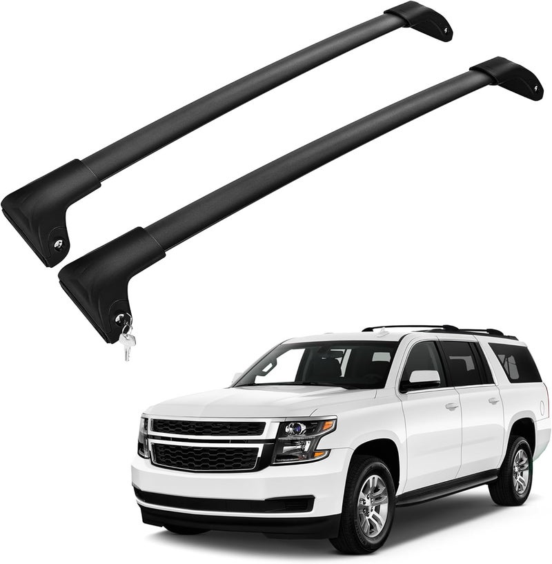FLYCLE 220Lbs Roof Rack Crossbars for 2015-2020 Chevy Tahoe Suburban Yukon Escalade with Anti-Theft Lock, Heavy Duty Aluminum Anti-Corrosion Cross Bar Fit Luggage Luggage Kayaks Bicycles Snowboard - Image 1
